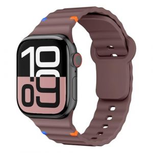 Bracelets Silicone pour Bracelet Apple Watch 44mm 40mm 46mm 42mm 41mm 45mm 49mm 38mm iWatch Band Femmes Hommes,Doux Sport Apfelband pour Bracelets Apple Watch SE/2 Serie 10 9 8 7 6 5 4 3 Ultra 2 (Yunjiantech, neuf)