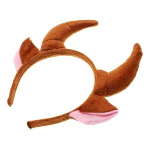 AOKWAWALIY bandeau cosplay cornes de taureau bandeau oreilles de vache cosplay oreilles de chèvre bœuf decoration haloween deguisement animal bandeau cheveux bandeaux animaux bandeau de fête (Telinei, neuf)
