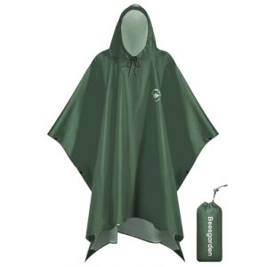 Beesgarden Poncho Pluie Imperméable avec Capuche, Léger Imperméable Poncho pour Camping Randonnée Vélo Pêche Voyage Moto, vélo, Respirant Ripstop, Unisexe Poncho Pluie Réutilisable Pour Adultes (Beesgarden-FR, neuf)