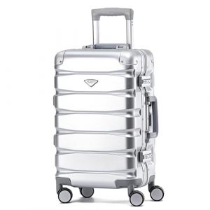 Flight Knight Premium Travel Suitcase - 8 Spinner Wheels - Built-in TSA Lock Lightweight Aluminium Frame, ABS Hard Shell Carry on Check in Luggage Highly Durable - Approved for Over 100 Airlines (Prime Brands Group FR, neuf)