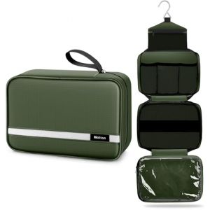 Travelicons Trousse de Toilette de Voyage avec Crochet &eacute;tanche pour Femme Homme Fille gar&ccedil;on Grande capacit&eacute; pour activit&eacute;s de Plein air Vert Qlive-Green 6.8L (KAILU-TECH, neuf)