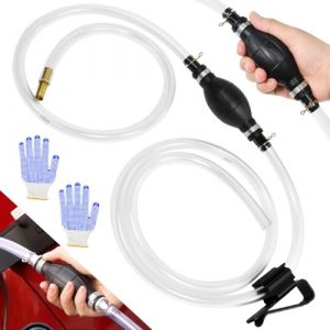 WEFHEF Pompe Manuelle Eau avec Tuyaux et Colliers de Serrage, Pompes Manuelle Carburant Universelle, Pompe Amorçage Gasoil, Pompes Siphon Essence, pour Huile Diesel Liquide Moteur de Bateau (Vectorspar, neuf)