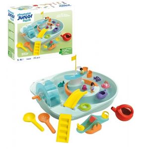 Playmobil 71654 Junior Aqua : Parcours Aquatique avec Jeux d'eau et Effets d'apprentissage - Comprenant Plusieurs Poissons - Jouet fabriqu&eacute; &agrave; partir de mati&egrave;re d'origine v&eacute;g&eacute;tale - D&egrave;s 12 Mois (M.E.S.A, neuf)