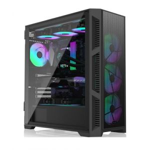 Raijintek PONOS Ultra Mesh Midi-Tower, Tempered Glass - Schwarz (VANDIN, neuf)