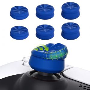 PlayVital Capuchon pour ps5 Manette Protection Stick Analog pour ps5 Edge,Joystick Grips Caps pour Xbox One/Core/Elite Series 2/Switch Pro,Hurricane Thumbstick Cover pour ps4 Controller-Bleu,3 Paires (Game Skindecal Store, neuf)