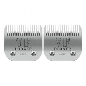 Lame de changement de fente de chien,Compatible avec les s&eacute;ries Moser 45-50/Heiniger/Andis/Oster A5/Wahl 10KM Series tondeuse pour chien,taille 7F 1/8" (3,2 mm) Longueur de coupe,2 unit&eacute; (Dodaer, neuf)
