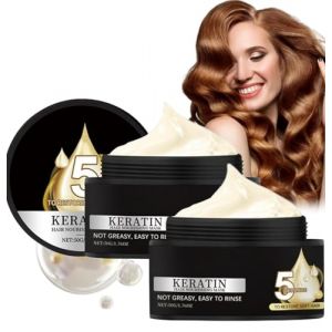 Keratin Revitalizing Cream,Keratin Enrichment Cream Keratin Revitalizing,Steampod 4 Creme de lissage,Lissage Cheveux,Creme Steampod, Cream Hair Keratin Awakening Hair,Soin Lissant Steampod (2) (9suYzi, neuf)