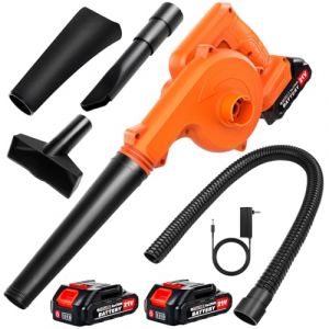 Lmozim Mini Souffleur Aspirateur de Feuilles sans Fil Leger Souffleur Electrique à Batterie 4.0Ah Aspirateur a Main Portable avec 4 Buses pour Nettoyer Voitures Jardin Maison Ordinateur (YU JIALE UK STORE, neuf)