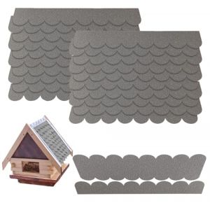 53 Pcs Tuiles pour Toiture,Bardeaux De Toit,Tole Ondul&eacute;e pour Toiture,Toiture Abri De Jardin,Mini Bardeaux De Toit,Bardeau Bitume Toiture,Convient pour Les Nichoirs,Les Clapiers,Les H&ocirc;tels &Agrave; Insectes (YQDZSWYXGS, neuf)