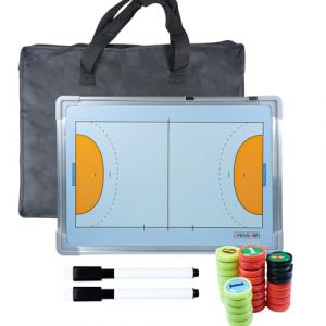 Joyeee Tableau Tactique de Handball, Magnétique pour Entraîneur Pliable Professionnel Tableau, avec Stylo Gomme Aimants Accessoires pour Coach Entraînement Compétition Sports (FairnessStoreUS, neuf)