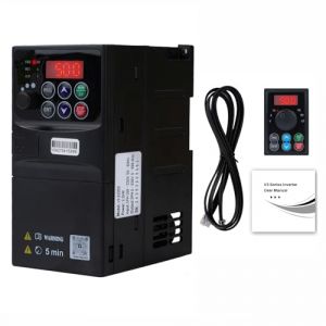 2.2KW Variateur de frequence 220V Entrée monophasée 220V Sortie triphasée 220V Variateur de fréquence Tableau de commande amovible modèle V3-222EE (avec câble d'extension de 1.5m) (Timonrenu, neuf)