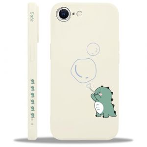 Yoedge Coque pour iPhone 16e/SE 4/SE 2025, Aesthetic Dinosaure Mignon Fleur Motif Design &Eacute;tui pour Femmes Fille, Mince Souple Silicone Antichoc Bumper Housse Cover Case pour iPhone SE 4 6,1",Summer (VIP FLAG CENTER, neuf)