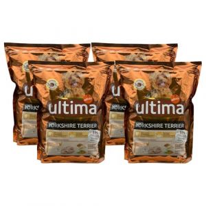 4 croquettes pour chiens YORKSHIRE TERRIER, go&ucirc;t poulet, c&eacute;r&eacute;ales compl&egrave;tes, riz et l&eacute;gumes. Aide &agrave; r&eacute;duire la formation du tartre, poils brillants et bien-&ecirc;tre de la peau 800 g (ROKI SHOP, neuf)