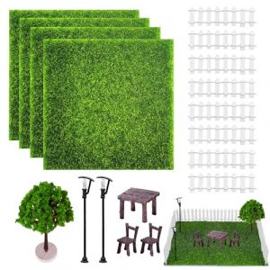 Miniatures Objets Miniature 17 Pièces Compris Cloture Jardin Arbre Miniature Lampadaire de Noel pour Animaux Miniature Jardin Zen Miniature Meuble Miniature Accessoire Maison de Poupee (Dog's Booty, neuf)