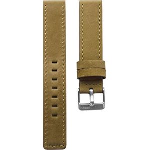 Oozoo Bracelet de montre en cuir avec boucle ardillon, sable, 18, Classique (uhrenonline24, neuf)