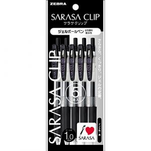 Zebra Sarasa P-JJE15-BK5 Lot de 5 pinces Noir 1,0 mm (Basic Living - Japon, neuf)