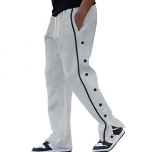 Pantalon De Survêtement À Bouton-Pression Latéral pour Homme Pantalon Boutonné À Ouverture Latérale Grande Taille pour Hommes Pantalon de Cargo Jogging Pantalons pour Homme de Saint Valentin (Anglekie, neuf)