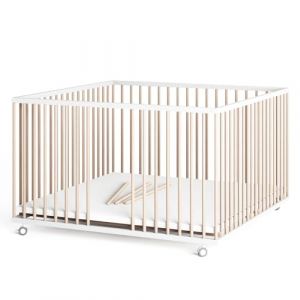 Parc 75 x 100 blanc avec matelas träumel and Play and Dream et roues en caoutchouc (Sämann Handels GmbH, neuf)