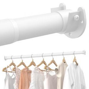 Tringle Penderie Extensible, 43-173 CM Barre de Penderie, Pour Accrocher Vêtements, Pour Placards, Garde Robes, Buanderies, Camping Cars, Blanc (Youmijia FR, neuf)