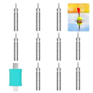 Yizhet 10 Piles CR425 Rechargeables Yizhet avec Station de Recharge USB pour Flotteurs Lumineux et Alarme de Pêche LED (Laipuke Trading, neuf)