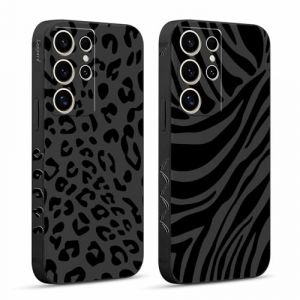 Pnakqil 2 Pi&egrave;ces Coque pour Samsung Galaxy S24 Ultra 5G 6,8", Etui avec Motif Animaux L&eacute;opard Z&egrave;bre Peint Dessin Lat&eacute;ral Souple Silicone Case Housse T&eacute;l&eacute;phone Mince Antichoc Cam&eacute;ra Protection Cover (CLUBIEN, neuf)