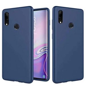 NiaCoCo Coque Huawei P Smart Z 2019/Y9 Prime 2019 Ultra Mince Antichoc Silicone Liquide Gel Souple Microfibre Caoutchouc Rayures Bleu (NiaCoCo, neuf)