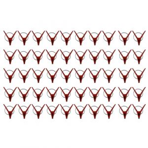 Gettimore Lot de 50 clips de greffage en plastique pour plantes de concombre, aubergine et past&egrave;que, outils de jardin pour greffe s&eacute;curis&eacute;e, bouche ronde et plate, rouge (YunNiForm, neuf)