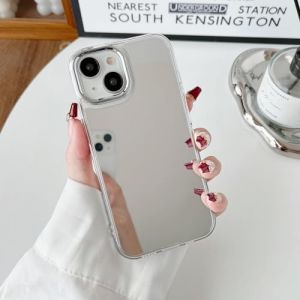 ZTOFERA Coque pour iPhone 15, Etui Miroir de Luxe Clair Brillant Souple TPU et Rigide PC Mince, Objectif de Caméra Complet de Protection Antichoc Anti-Rayures pour iPhone 15 6,1" - Transparent (zongTop, neuf)