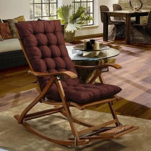 Hoowarm Lounge Rocking Chair Coussin Coussin Bain De Soleil Transat De Jardin Coussin Transat Fauteuil Relax Lounge Épais Pad Coussin De Chaise Longue De Patio Doux Matelas Bain De Soleil (AlienGi, neuf)