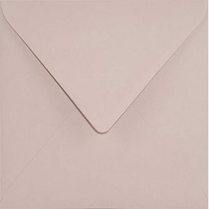 Netuno 500 enveloppes carrées vieux rose 153x153 mm 120g Keaykolour Old Rose enveloppes écologiques en papier recyclé enveloppes colorées recyclées pour cartes de vœux invitations anniversaires Noël (netuno, neuf)