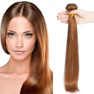 SEGO Tissage Naturel Cheveux Lisse - Vrai Cheveux Humains Remy Hair Bundles - Extension Cheveux Tissaege Bresilien - Rajout Tissage Naturel Meches Bresiliennes Lisse Afro - 40cm 30#Auburn Clair (Shiny Collection-88, neuf)