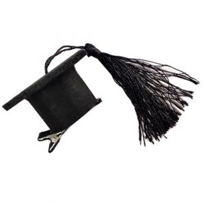 VICASKY 1 Pièce Clip De Doctorat Clips De Cheveux Décoratifs Cheveux De Chapeau De Graduation Mini Casquette Doctorale Pince à Cheveux Casquette Doctorale Plafond De Doctorat Black (Micanties, neuf)