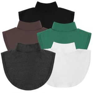 Hestya Faux Col Roul&eacute; Demi-Col D&eacute;tachable Col Roul&eacute; Amovible pour Femme(Blanc, Noir, Gris, Moka, Vert) (Hoocowayee, neuf)