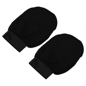 LIFKOME Mitaines De Douche Exfoliantes Pour Gommage Corporel Mitaines Anti-peau Morte Pour Bain Et Douche (noir*2) Une Paire (Yaeerang, neuf)