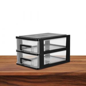 NOLITOY Bo&icirc;te de Rangement Plastique Tiroir Niveaux Organisateur de Bureau Transparent Noir Meuble Multifonction Portable pour Cuisine et Bureau Casier Empilable pour Petits Objets (shanjingfen, neuf)