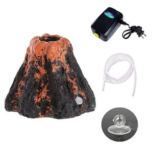 Tingz 1 Jeu Aquarium Volcan Ornament Kit，Volcan d'aquarium de Bulle d'aquarium，&agrave; Bulle d'air Pierre &agrave; Bulles en Forme de Volcan pour Pompe &agrave; Air D&rsquo;Aquarium Paysager D&eacute;coration Ornement. (TQinky, neuf)