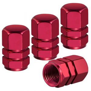 Flaconi 4PCS Bouchon Valve Pneu Voiture,Bouchon Pneu Voiture,Bouchon de Valve Voiture,Bouchon Valve Pneu,Valve Pneu Voiture,Bouchon de Valve,Convient à la Plupart des Voitures (Rouge) (shenhua auto, neuf)