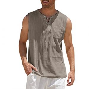 LAOSU Débardeurs Homme Maillots De Corps,Un Tricot De Peau,Debardeur Homme sans Manches,Sport Gym T Shirt Personnaliser,Quick Dry T Shirt A Message,Débardeur Militaire Homme (ZSEGEDN, neuf)