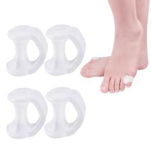 KYLOS 2 Paires &Eacute;carteur Orteils, S&eacute;parateur Orteils Silicone, Correcteur Orteils Chevauchement, Coussinets Gel Anti-Pression En Transparent, Taille Standard (liqiangdeouzhoudianpu, neuf)