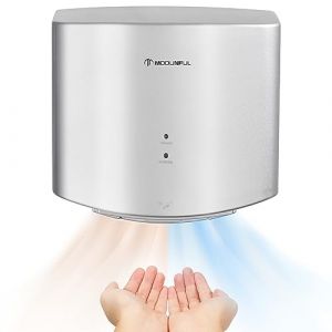 modunful S&egrave;che-Mains &Eacute;lectrique, S&egrave;che-Mains Automatique &agrave; Grande Vitesse, S&egrave;che Mains Commercial Montage Mural pour Toilettes et Salle de Bain, 220-240V 1200W Gris (ModunfulEurope, neuf)