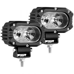 BraveWAY Phare de Travail LED 4 Pouces 80W 9600LM Projecteur Phares Longue Portee Led Moto 4x4 Antibrouillard LED Feux Additionnel Barre pour Moto, Voiture, Tracteur, Camion, SUV, Bâteau, Caravane (BraveWay, occasion)