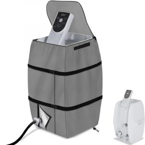 Couvercle Pompe de Bain &agrave; Remous, Couvercle Pompe de Chauffage Spa de Baignoire Gonflable Isol&eacute; pour Spa, Tissu Oxford 420D imperm&eacute;able &agrave; la Poussi&egrave;re pour Baignoire/Piscine Ext&eacute;rieure (Gris) (JinsenTGG, neuf)
