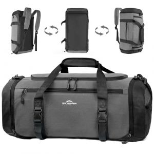 ZIOISNM Sac de Sport Homme, Sac de Voyage Homme 42L avec Compartiment Chaussures, Compartiment pour Articles Humides et Isolation Thermique, Sacs a Dos Voyage pour Gym, Camping (Gris) (ziosinm, neuf)
