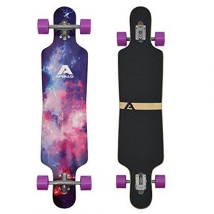 Apollo Longboard Supernova, édition spéciale, Board Complet avec roulements à Billes ABEC Haute Vitesse y Inclus Jeu de clés en T, Drop Through, Freeride, Skate, Cruiser Boards (Vevendo, neuf)