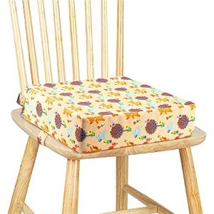 Chickwin Coussin Rehausseur Chaise Enfant, Chaise Haute Bébé Portable Réhausseur Coussin de Siège Ajustable Démontable Confortable Eponge Coussins pour Salle à Manger (Petit renard,32x32x8cm) (chickwing, neuf)