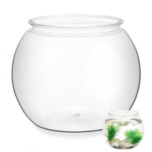 POPETPOP Transparent Ronde Fish Tank Bocal À Poissons en Plastik Aquarium Bulle Vase Table Réservoir De Poissons Rouges Bol Rond Terrariums De Bureau Aquarium Réservoirs Transparent (Unicepet, neuf)