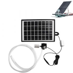 Pompe à Eau Solaire 6 W 9 V Panneau Solaire 12 V Pompe Submersible Débit 240 L/h pour Aquarium, étang, Fontaine, avec Tuyau de 2 m et Filtre (haowuhengyang, neuf)