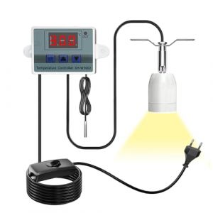 Lampe chauffante pour reptiles et terrarium, contrôle intelligent de la température pour terrarium E27, lampe chauffante pour tortues d'extérieur, serpents, lézards, tortues avec interrupteur marche (Zinueen, neuf)