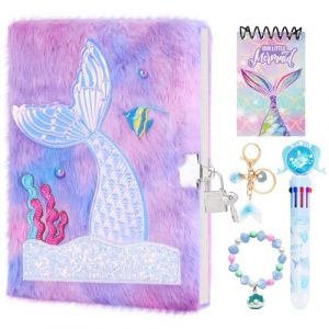 Homicozy Journal secret fille, Journal sir&egrave;ne avec serrure pour les filles de 7-14 ans, carnet secret fille avec porte, sir&egrave;ne secret fille cadeau d'anniversaire Sir&egrave;ne (JXYMYB, neuf)