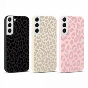 Yoedge 3 Pièces Coque pour Samsung Galaxy S22 5G 6,1", Ultra Souple Silicone TPU avec Aesthetic Motif Léopard Design Étui pour Femmes, Antichoc Anti-Rayures Bumper Protection Housse pour Samsung S22 (Lei Xiao, neuf)